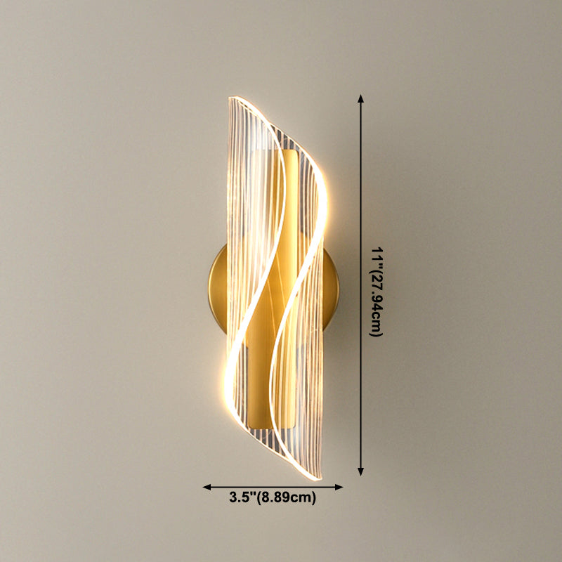 Geometric Wall Sconce Modern Wall Lights Metal 1 Light Sconce Light in Gold Finish