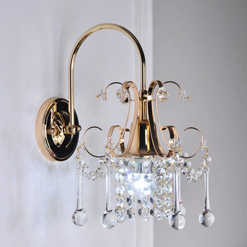 Moderne Kristallwandleuchten gold bewaffnete Wand montiertes Licht für Wohnzimmer