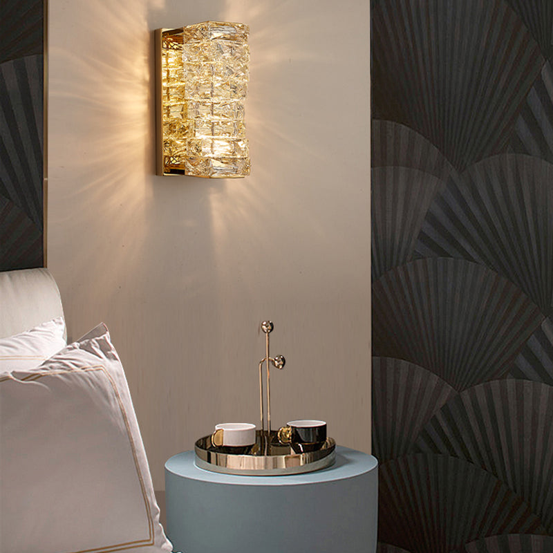 Luz de pared cuadriculada de pared de pared de cristal contemporánea para sala de estar para sala de estar
