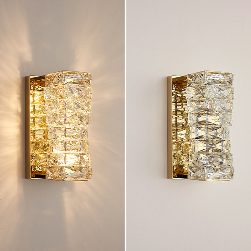 Luz de pared cuadriculada de pared de pared de cristal contemporánea para sala de estar para sala de estar