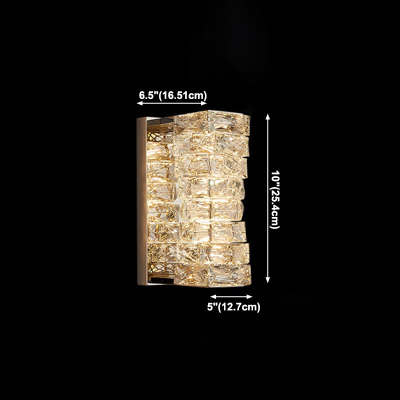 Luz de pared cuadriculada de pared de pared de cristal contemporánea para sala de estar para sala de estar