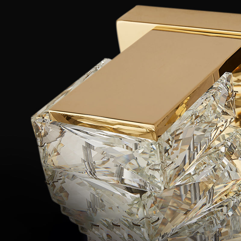 Luz de pared cuadriculada de pared de pared de cristal contemporánea para sala de estar para sala de estar