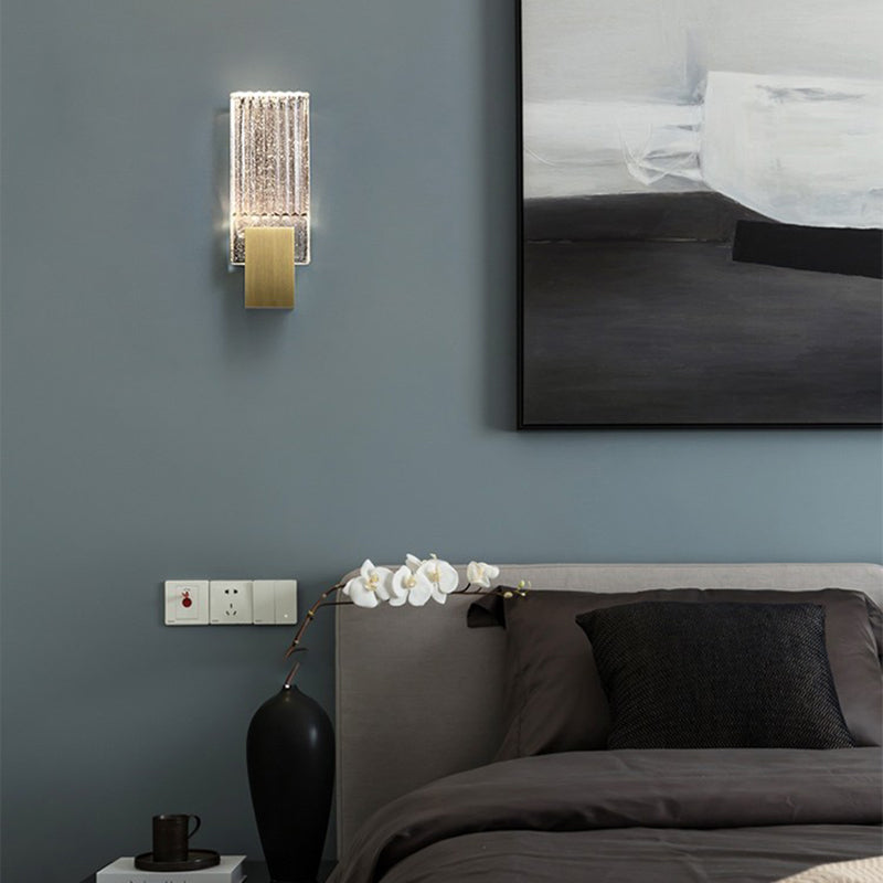 Lámpara de montaje de pared de luz de pared cuadrado contemporáneo para dormitorio