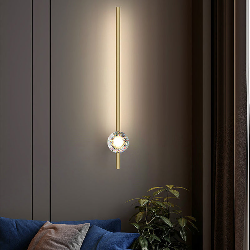 Lampada da parete contemporanea Light a 1 luci a 1 luce di sconde in rame per soggiorno