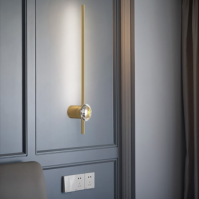 Lampada da parete contemporanea Light a 1 luci a 1 luce di sconde in rame per soggiorno