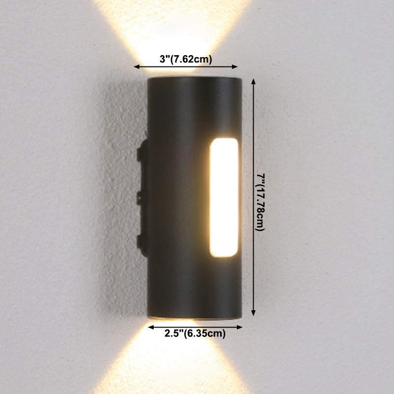 Cylinder Aluminum Wall Light Minimalism 2-light Wall Sconce for Hallway