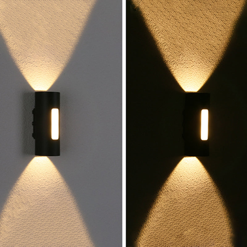 Cylinder Aluminum Wall Light Minimalism 2-light Wall Sconce for Hallway