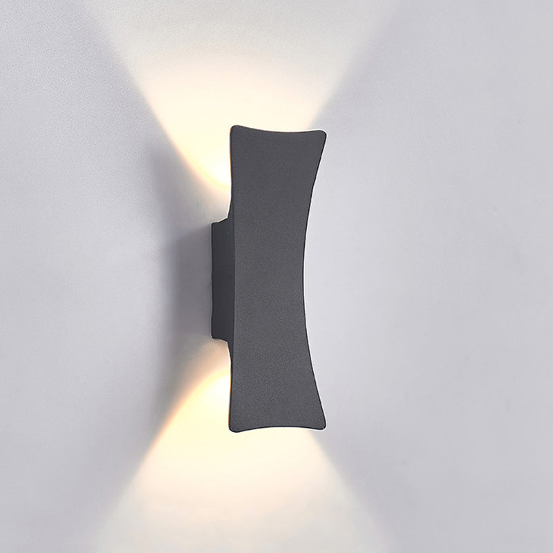 Moderne Aluminium Wandleuchten im Freien 2-Licht-Wandmontage für Garten