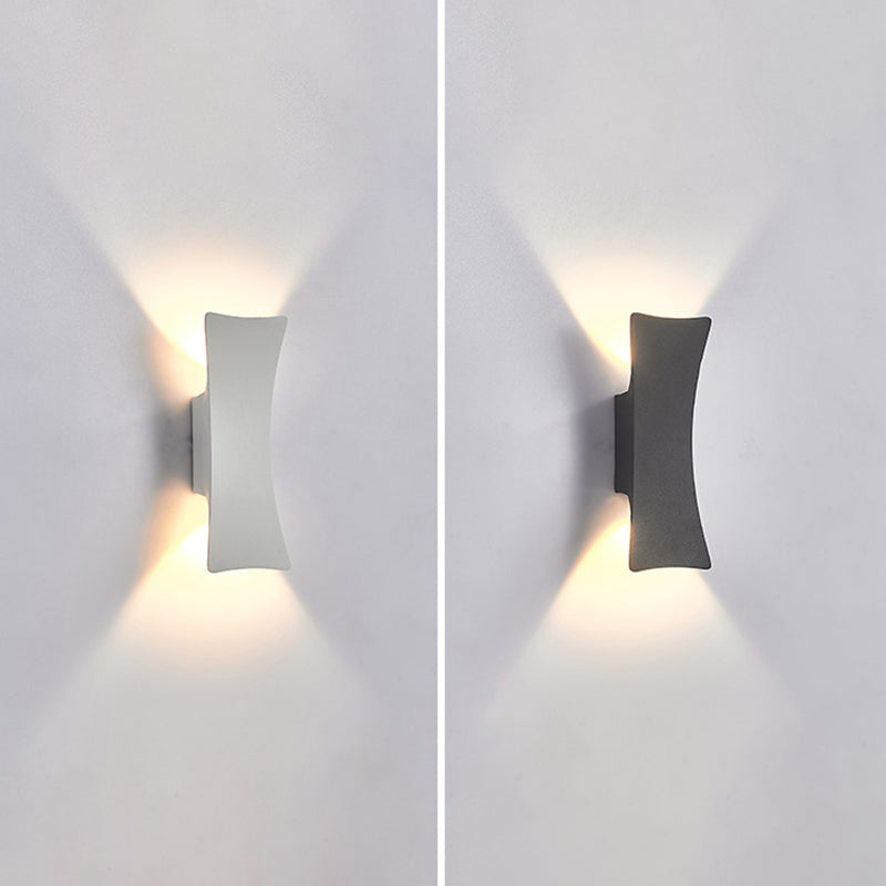 Moderne Aluminium Wandleuchten im Freien 2-Licht-Wandmontage für Garten