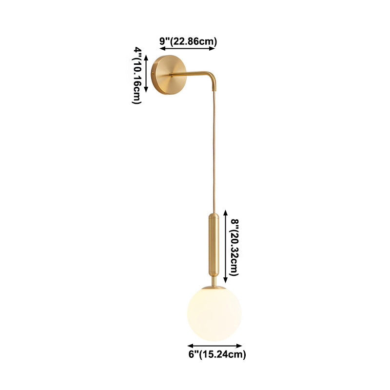 Kugel Wandleuchte zeitgenössische Metall 1 Kopfwand montiertes Leuchten