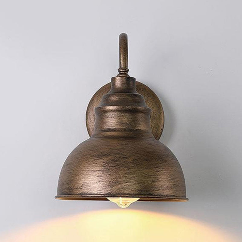 Industrielle klassische Kuppelwandlampe Schmiedeeisen -Wandleuchte für Außenräume