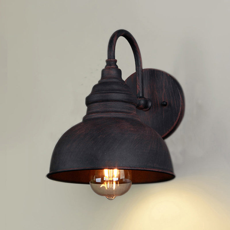 Industrielle klassische Kuppelwandlampe Schmiedeeisen -Wandleuchte für Außenräume