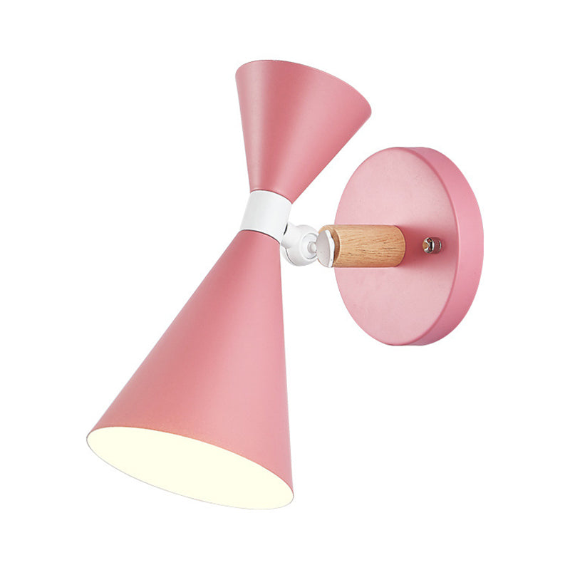 Modern Concise Trumpe Trumpt Wall Lamp Ferro Wall Light Macaron Light for Interior Spaces