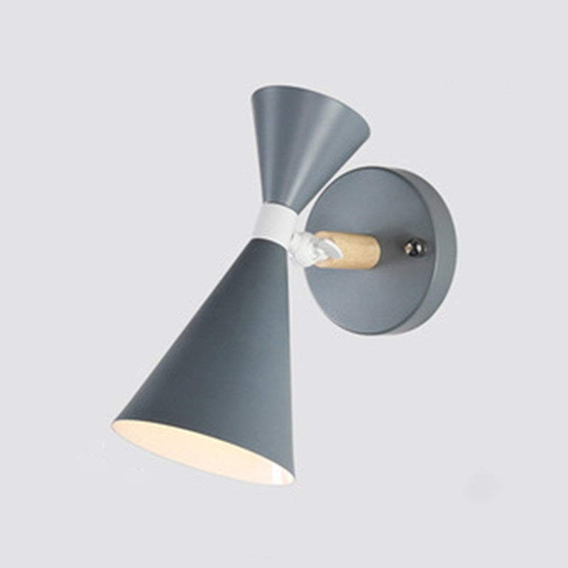 Modern Concise Trumpe Trumpt Wall Lamp Ferro Wall Light Macaron Light for Interior Spaces