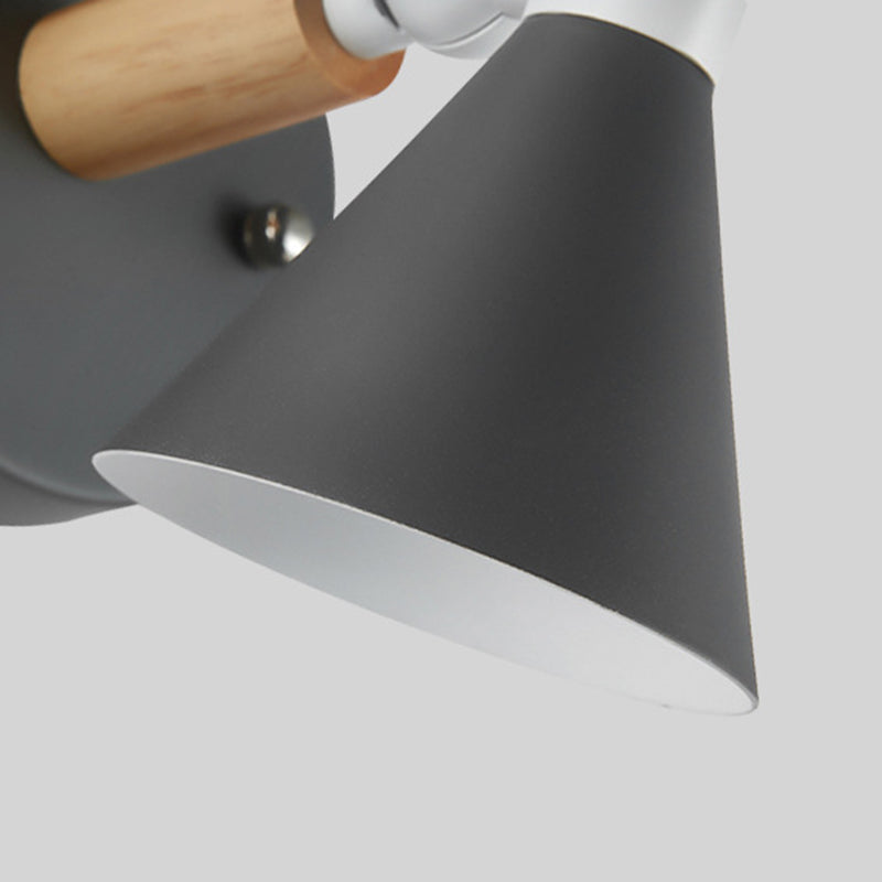 Modern Concise Trumpe Trumpt Wall Lamp Ferro Wall Light Macaron Light for Interior Spaces