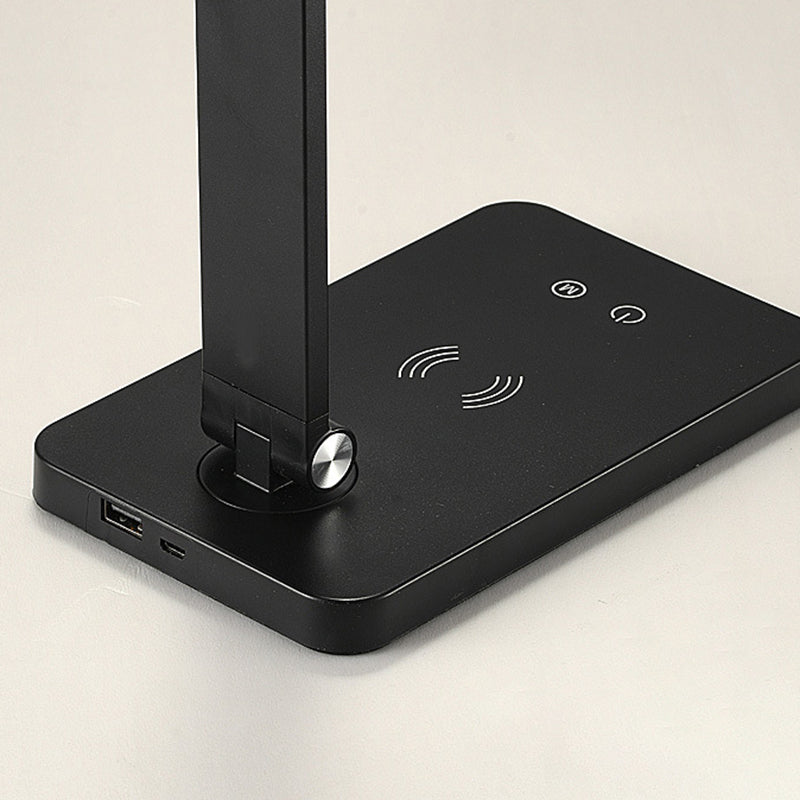 Lampe de table USB avec contrôle tactile, tâche de table pliante en métal clair pour la chambre