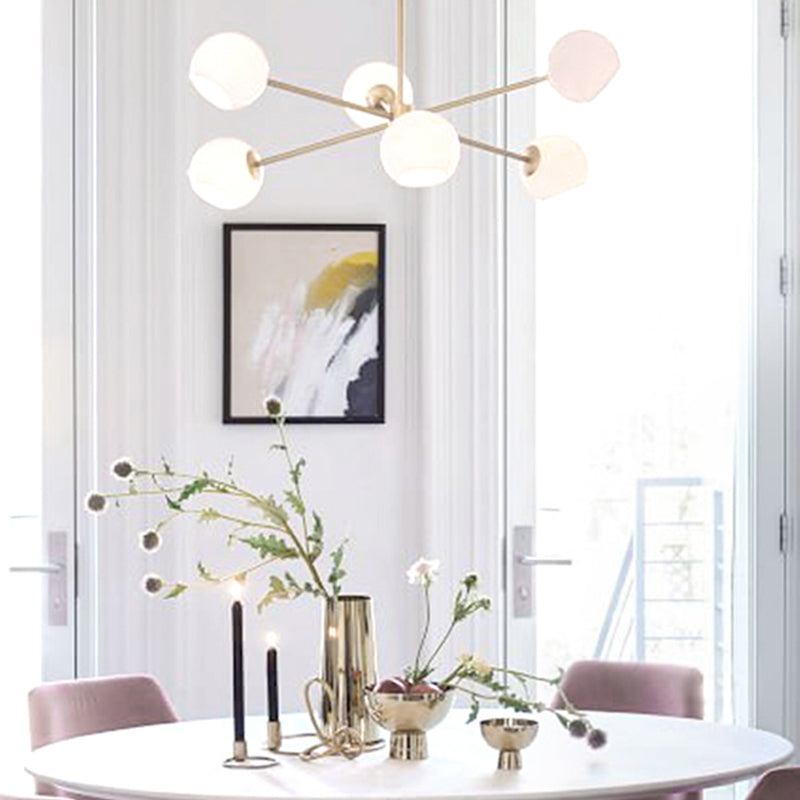 Nordisch moderne einfache leichte Luxusstil Anhänger Kronleuchter Licht für Wohnzimmer