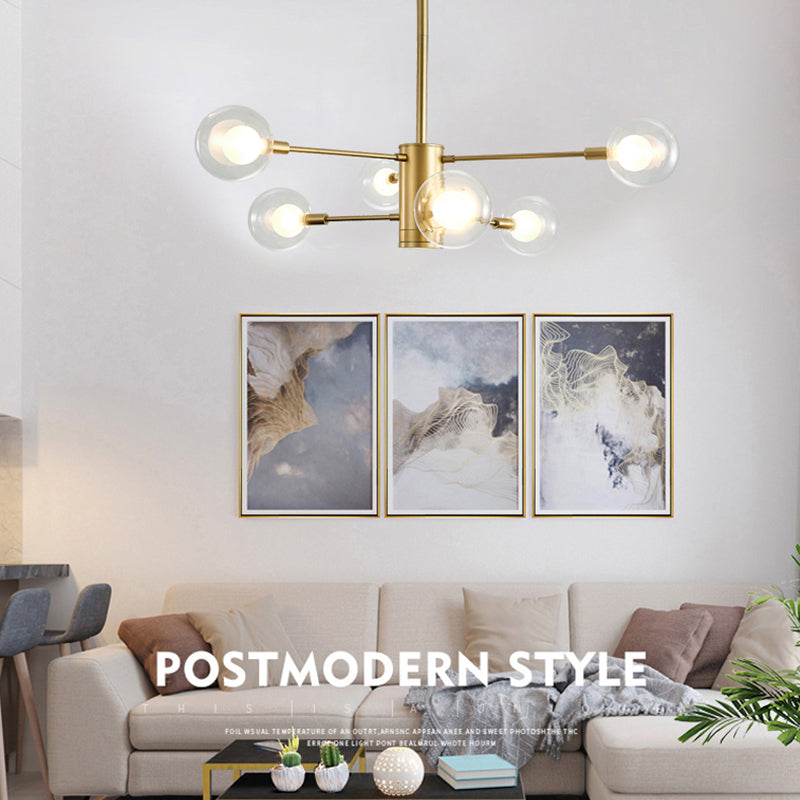 Gold Branch Chandelier Contemporary Chandeliers Glass Multi Lights Chandelier Lamp