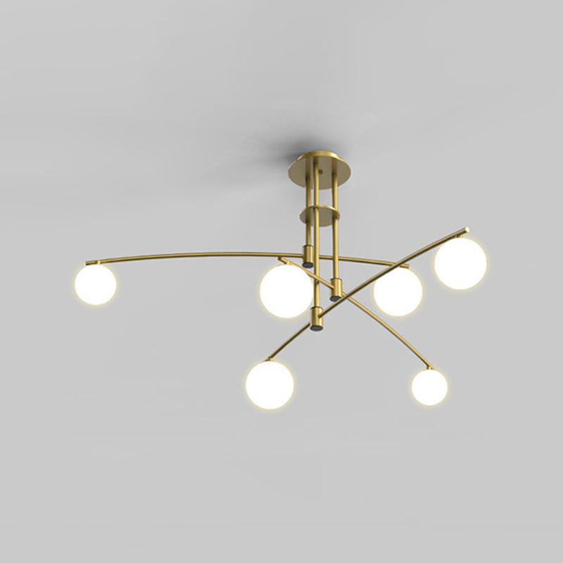 Gouden ballen kroonluchter hedendaagse kroonluchters glas multi -lights kroonluchter lamp