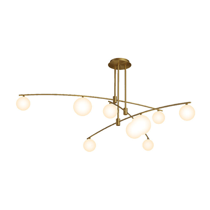 Gouden ballen kroonluchter hedendaagse kroonluchters glas multi -lights kroonluchter lamp