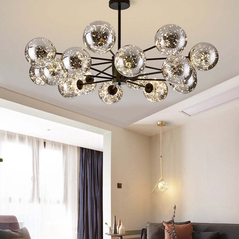 Kugeln Kronleuchter zeitgenössischer Kronleuchter Glas Multi -Leuchten hängen Leuchten