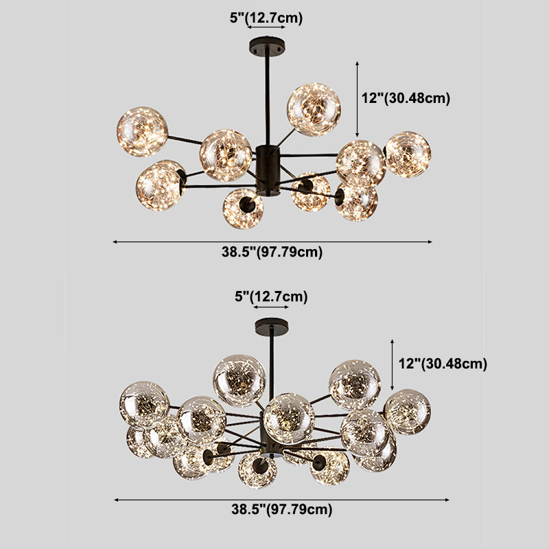 Kugeln Kronleuchter zeitgenössischer Kronleuchter Glas Multi -Leuchten hängen Leuchten
