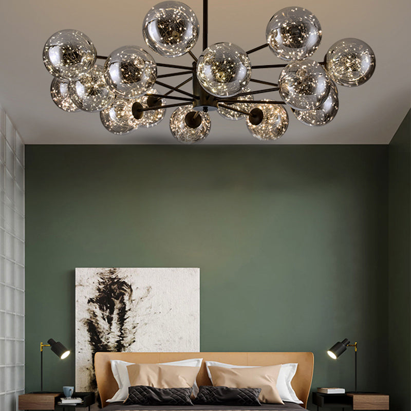 Kugeln Kronleuchter zeitgenössischer Kronleuchter Glas Multi -Leuchten hängen Leuchten
