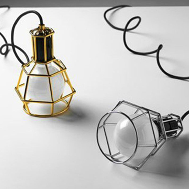 Vetro a sospensione a sospensione in gabbia industriale 1 apparecchi di illuminazione a sospensione