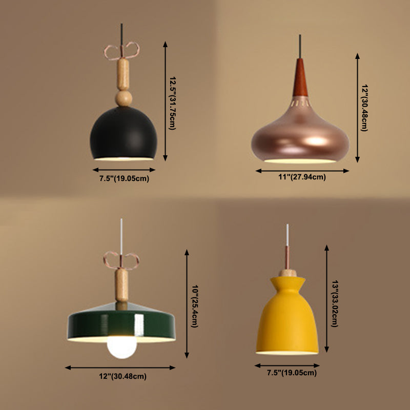 Geometric Shaped Modern Style Pendant Light Metal 1 Light Suspension Pendant