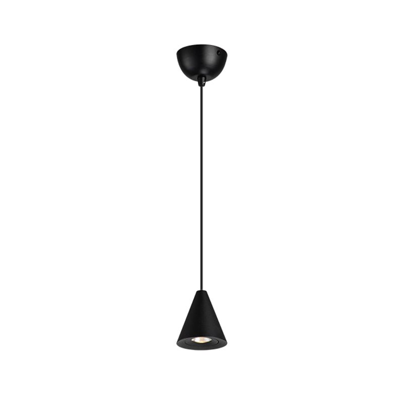 Pendentif intérieur minimaliste, éclairage pendentif en métal à LED noir à 1 lumière pour chambre à coucher
