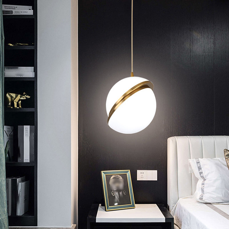 Pendante intérieure minimaliste, Éclairage pendentif en acrylique à 1 lumière