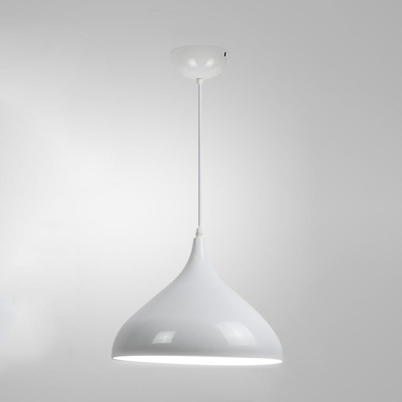 Macaron Teardrop Shade Hanging Light, Nordic Metal 1-Light Pendant Lighting for Living Room