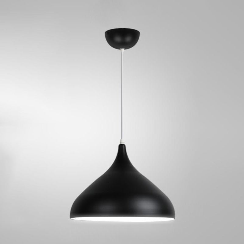 Macaron Teardrop Shade Hanging Light, Nordic Metal 1-Light Pendant Lighting for Living Room