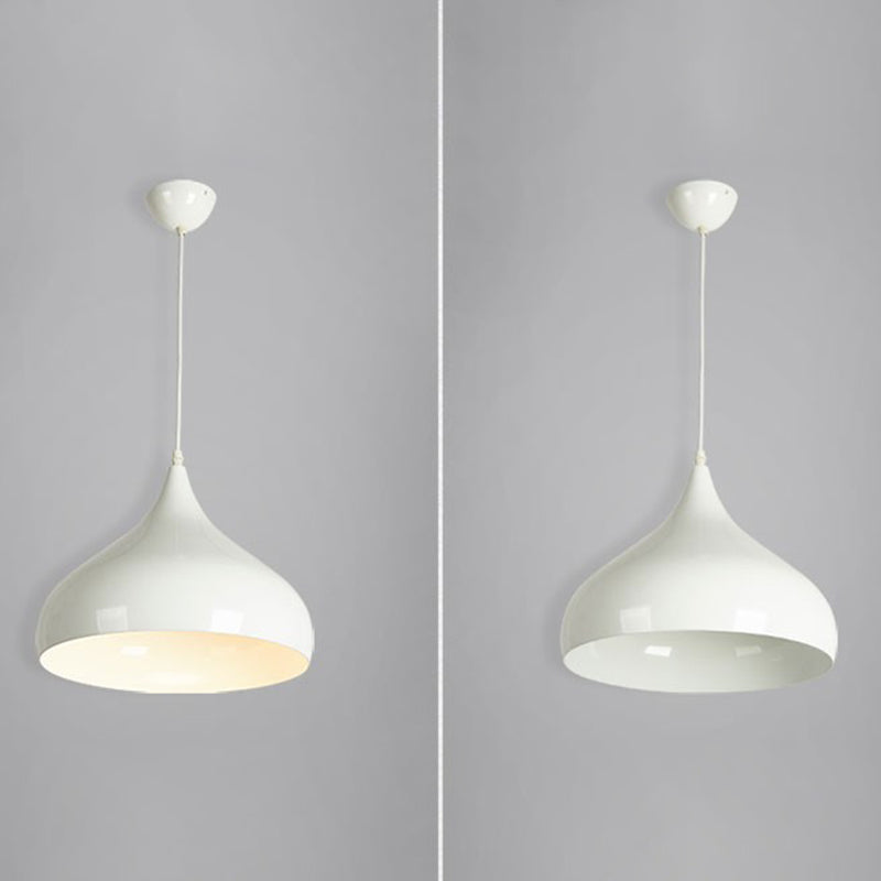 Macaron Teardrop Shade Hanging Light, Nordic Metal 1-Light Pendant Lighting for Living Room