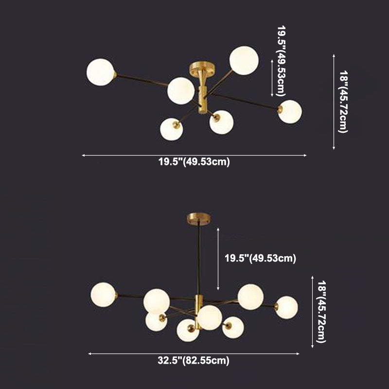 Nordic Modern Light Luxury Style Chandelier Pendant Light for Bedroom Living Room Dining Room