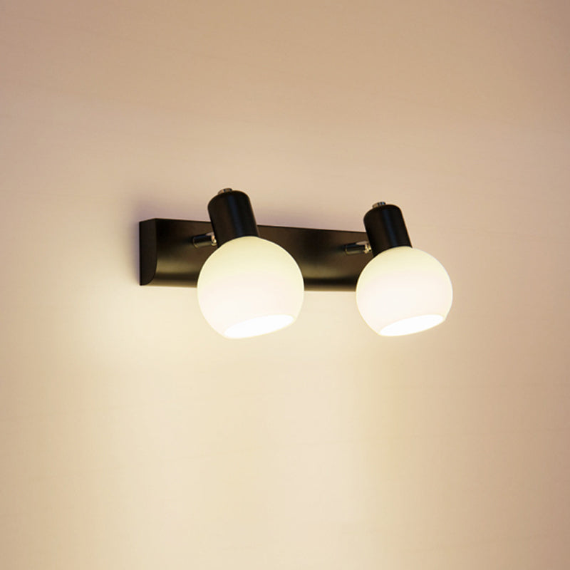 Orb Shape Living Room Wall Lamp Metal and Glass Multi Lights European Style Sconce Wall Light