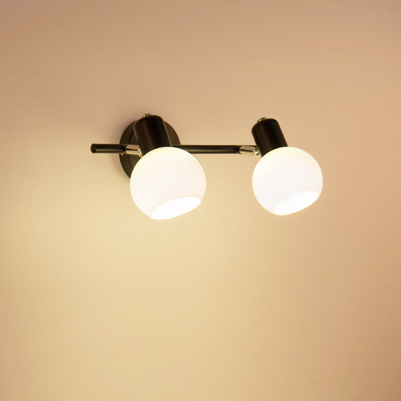 Orb Shape Living Room Wall Lamp Metal and Glass Multi Lights European Style Sconce Wall Light