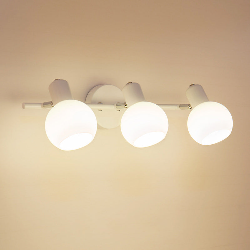 Orb Shape Living Room Wall Lamp Metal and Glass Multi Lights European Style Sconce Wall Light