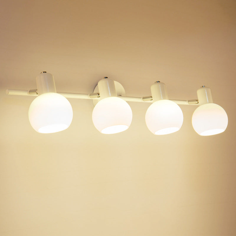 Orb Shape Living Room Wall Lamp Metal and Glass Multi Lights European Style Sconce Wall Light