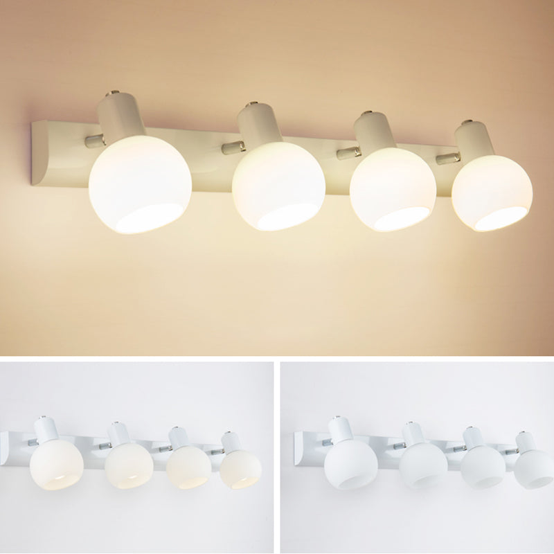 Orb Shape Living Room Wall Lamp Metal and Glass Multi Lights European Style Sconce Wall Light