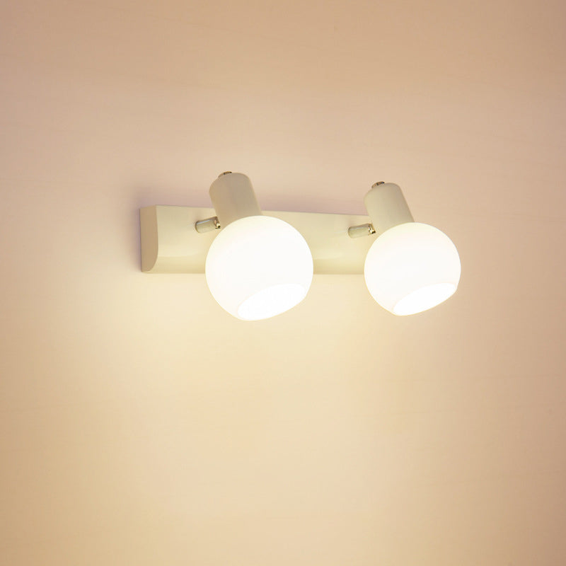 Orb Shape Living Room Wall Lamp Metal and Glass Multi Lights European Style Sconce Wall Light