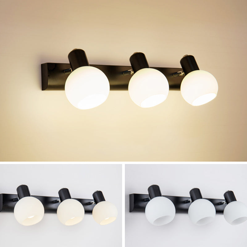 Orb Shape Living Room Wall Lamp Metal and Glass Multi Lights European Style Sconce Wall Light