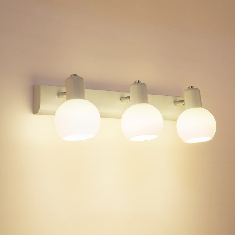 Orb Shape Living Room Wall Lamp Metal and Glass Multi Lights European Style Sconce Wall Light