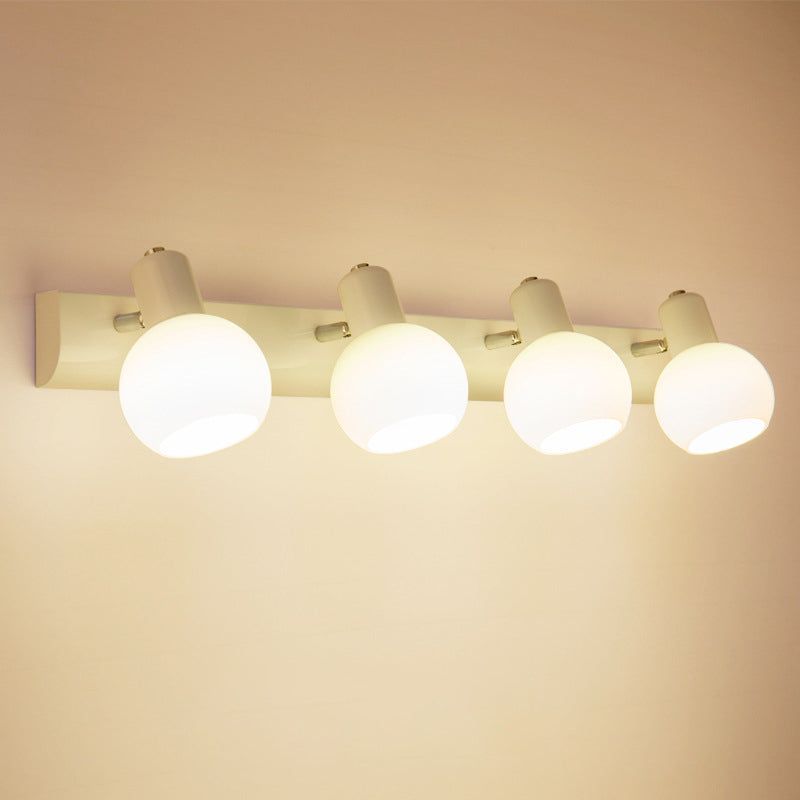 Orb Shape Living Room Wall Lamp Metal and Glass Multi Lights European Style Sconce Wall Light