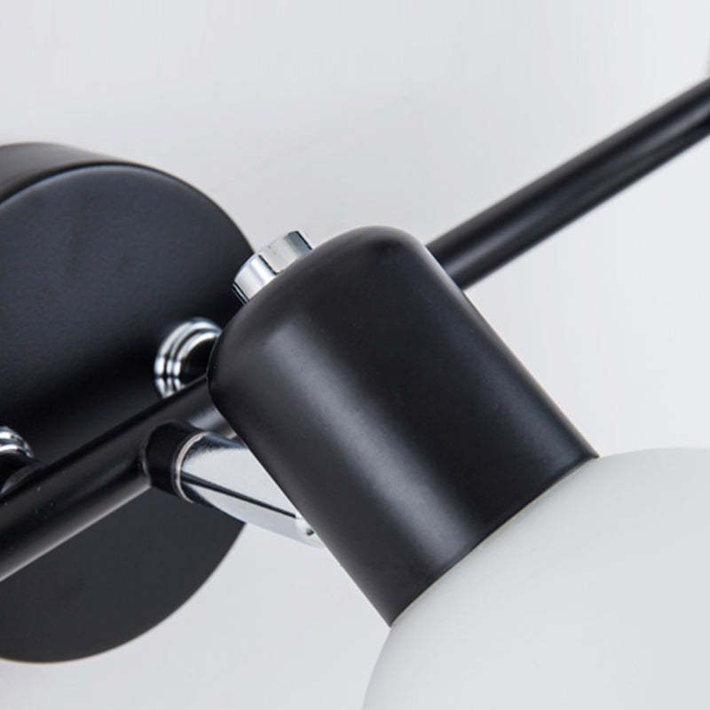 Orb Shape Living Room Wall Lamp Metal and Glass Multi Lights European Style Sconce Wall Light