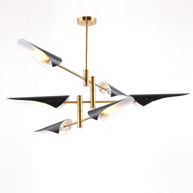 Moderner Stil Sputnik Kronleuchter Metall Multi -Light -Kronleuchter für Wohnzimmer