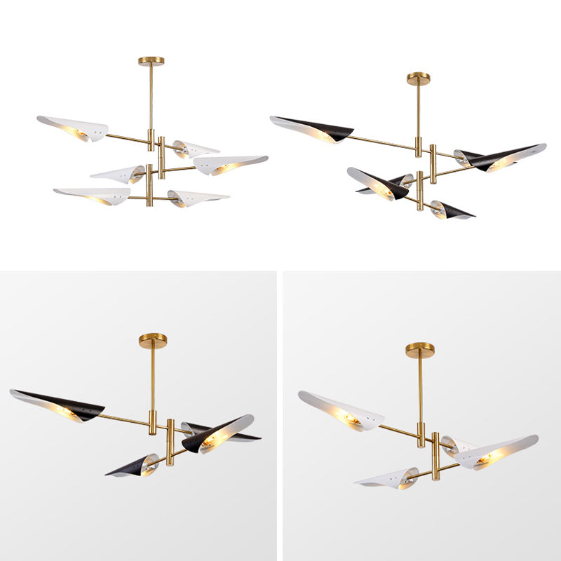 Moderner Stil Sputnik Kronleuchter Metall Multi -Light -Kronleuchter für Wohnzimmer
