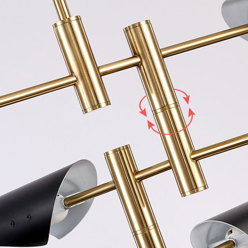 Moderner Stil Sputnik Kronleuchter Metall Multi -Light -Kronleuchter für Wohnzimmer