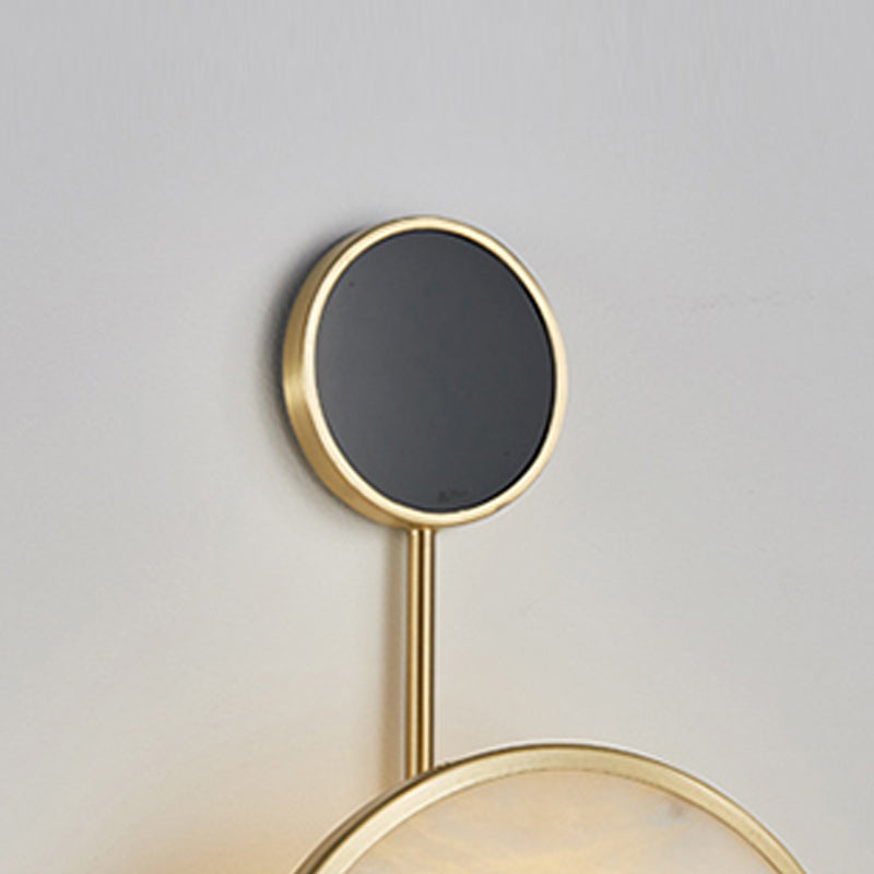 Lampada a parete moderna a parete rotonda Lampada in marmo Montaggio montato per salotto