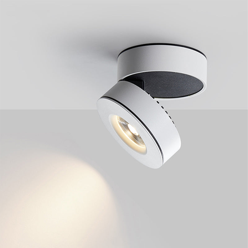 Nordic Modern LED Surface montées Downlight Réglable Cylindrique Surface à cheval réglable Plafond